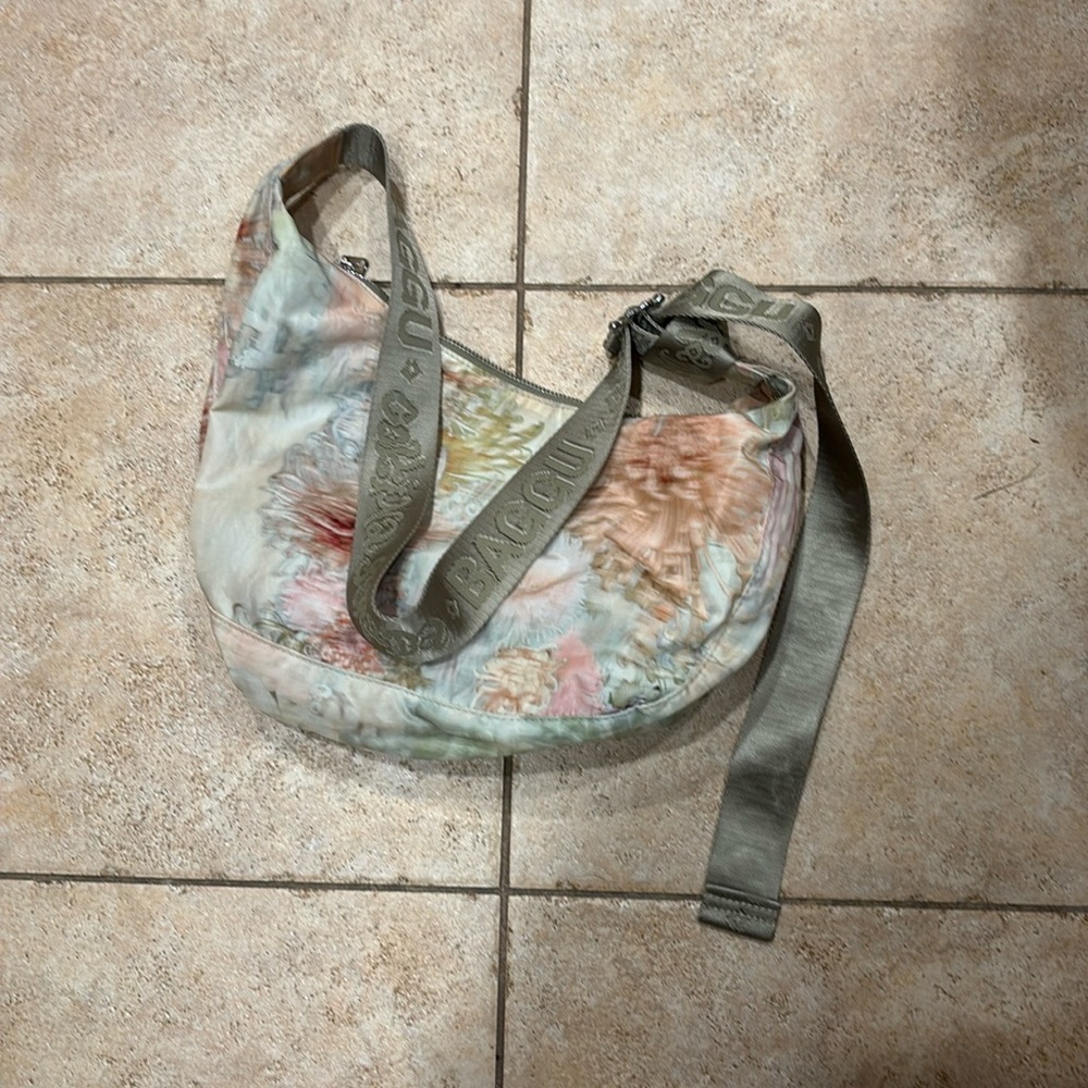 BAGGU x Collina Strada medium nylon crescent bag in Chrysanthemum